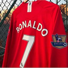 BySportakus Manchester/united 2008 Moskova Şampiyonlar Ligi Finali Cristiano Ronaldo Forması (Red-Uzun Kol)