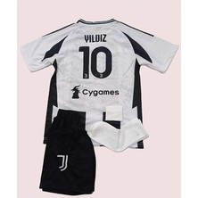 BySportakus Juventuss 2024/25 Yeni Sezon Kenan Yıldız Iç Saha Çocuk Forması 4'lü Set (10)