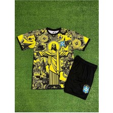 BySportakus Brezilya Neymar Jr Özel Konsept Çocuk Forması (Yellow)