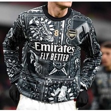 BySportakus A.r.s.e.n.a.l 2023/24 Sezonu Isimsiz Pre Match Maç Önü Forması (Uzun Kol)