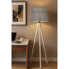 Vivido Home Mono Hasır Siyah-Beyaz Lambader