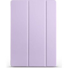 Galaxy ile Uyumlu Tab S10 Fe Plus Zore Smart Cover Kalem Bölmeli Standlı 1-1 Kılıf Lila