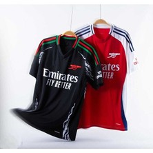 BySportakus A'rsenal 2024-25 Yeni Sezon 2'li Kombin Yetişkin Forması (Red-Black)