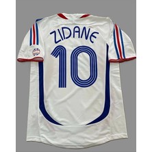 BySportakus Fransa 98 Dünya Kupası Zinedine Zidane Deplasman Forması (BEYAZ)567824865724626