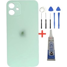Azurtech iPhone 12 Uyumlu Arka Kapak Pil Kapağı +Tamir Seti ve Yapıştırıcı Hediye