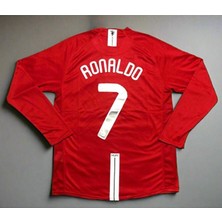 BySportakus Cristiano Ronaldo Moskova 2008 Sezonu Manchester/united Uzun Kollu Kırmızı Yetişkin Forması
