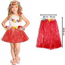 Pika Hawaii Hula Eteği Kırmızı Renk 40 cm