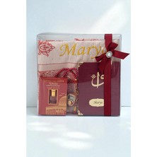 İhvan Online Hediyelik Kişiye Özel Isimli Seccade Seti - Yasin Kitabı, Tesbih, Zikirmatik, Esans