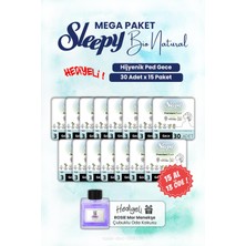 Sleepy Hijyenik Ped 15 Al 13 Öde 30'lu Bio Natural Gece ve Rosıe Oda Kokusu