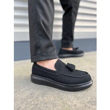 Baybonza JY154 Blaze Bağcıksız Püsküllü Süet Erkek Günlük Spor Klasik Ayakkabı Sst - Siyah