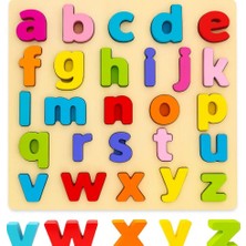 Ahşap Alfabe Puzzle - Küçük Harfler