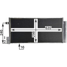 Mahle Mtxdpn Klima Radyatoru Opel Corsa D-Combo 06 Fiat Grande Punto-Bravo Ii-Linea 1.3-1.7 Cdti-Mtj 1.6t 625X295X16