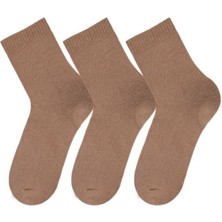 Bross Havlu Düz Kadın 3lü Soket Camel ONL-02705