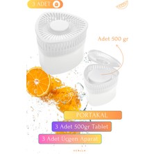 Vcalla Ev Tipi Nem Alıcı Set | Portakal Esanslı | 3 Aparat 3 Tablet | Rutubet & Küf Önleyici |