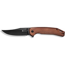 Sencut Vornix Guibourtia Wood Handle Black 9CR18MOV Blade Çakı