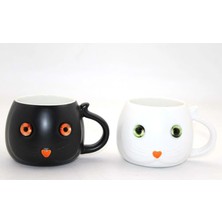 Pilelistore Porselen Kedili Kupa Bardak