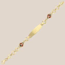 Altıntaş Uğur Böcekli Plakalı Altın Çocuk Künyesi