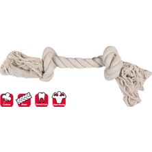 Karlıe 2 Düğümlü Ip Köpek Oyu. S 22 cm Beyaz