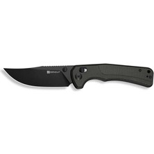 Sencut Slybolt Dark Green Canvas Micarta Handle Black 9CR18MOV Blade Çakı