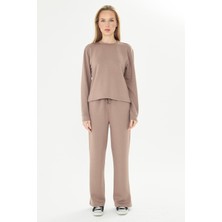 Trendhill Kadın Modal Kumaş Rahat Kalıp Eşofman Takımı A.kahve 8509-A.K