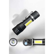 Shopwe El Feneri LED USB Şarjlı Zoom Mini LED Işık Acil Durum Feneri