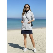 Lyvean Üç Iplik Diz Üstü Penye Etek