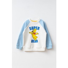 Haribo Erkek Çocuk Baskılı Sweatshirt Mavi SW301