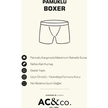 Altınyıldız Classics Erkek Lacivert-gri Desenli Esnek Boxer Paketi 3'lü Pamuklu Rahat Fit