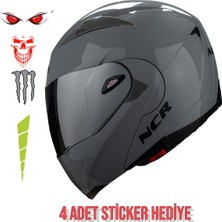 NCR Çene Açılır Aynalı Vizör Motosiklet Kaskı