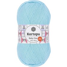 Kartopu 1 Adet Baby One Tüylenmeyen El Örgü Ipi Yünü Gök Mavi K502