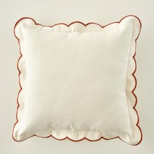 Bella Maison Scallop Kenar Kırlent Kılıfı Kiremit (43X43 Cm)