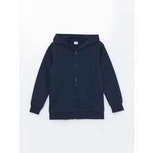 Lc Waikiki Yeni Sezon Kapüşonlu Erkek Çocuk Kalın Fermuarlı Sweatshirt
