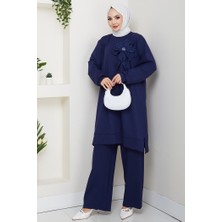 İlkimay.com Çiçek Detay Oysho Ikili Takım 1662 - Lacivert