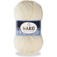 Nako Sport Wool 4109 Krem (5 Adet Yumak) Örgü Ipi