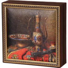 Ambalaj Pazarı Saray Ibriği Tablo Çikolata Kutusu Takımı 25 Bölmeli 25X25 cm