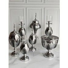 Rossev Evora Hand Made 7 Parça Gümüş Salon Seti