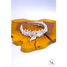 Simge Aksesuar Kristal Taşlı Şık ve Zarif Gelin Tacı