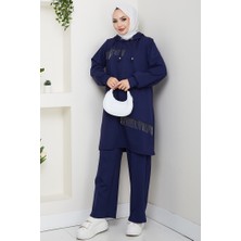 İlkimay.com Zincir Detay Oysho Ikili Takım 1660 - Lacivert