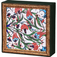 Ambalaj Pazarı Iznik Çinisi Tablo Çikolata Kutusu Takımı 25 Bölmeli 25X25 cm