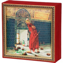 Ambalaj Pazarı Kaplumbağa Terbiyecisi Tablo Çikolata Kutusu Takımı 25 Bölmeli 25X25 cm