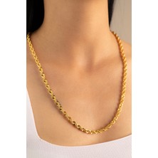 Yavuz Kuyumculuk Altın Halat Burgu Zincir Kalın Kolye