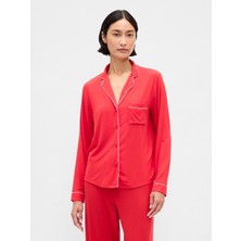 Gap Kadın Kırmızı Modal Pijama Üstü