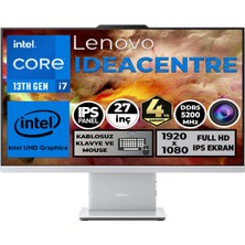 Lenovo IdeaCentre 27IRH9 i7-13620H 16GB 512GB SSD 27" FHD W11P Beyaz All In One Pc F0HM004JTR 011