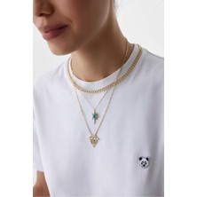 Yavuz Kuyumculuk 14 Ayar Altın Firuze Taşlı Kuzey Yıldızı Kolye