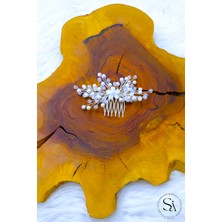 Simge Aksesuar Tamamen El Yapımı Kristal Taşlı Şık ve Zarif Düğün ve Nişan Gelin Tacı ve Saç Aksesuarı