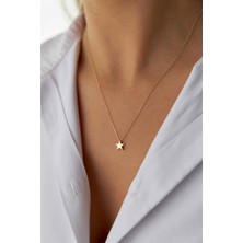 Yavuz Kuyumculuk 14 Ayar Altın Taşsız Yıldız Kolye