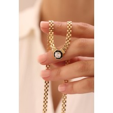 Yavuz Kuyumculuk 14 Ayar Altın Mineli Baget Kolye