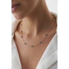 Yavuz Kuyumculuk 14 Ayar Altın Golf Zincir Sıralı Göz Kolye