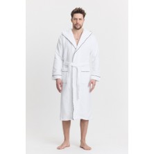 Mulberry Triga Erkek Bornoz %100 Pamuk Kapüşonlu