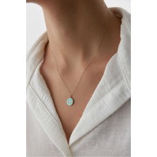 Yavuz Kuyumculuk 14 Ayar Altın Mineli Yonca Kolye